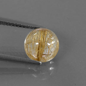 Cuarzo rutilado amarillo natural de 2,25 ct, transparente, transparente / translúcido