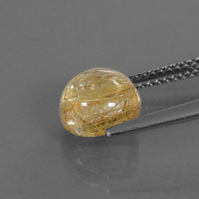 Cuarzo rutilado amarillo natural de 2,25 ct, transparente, transparente / translúcido