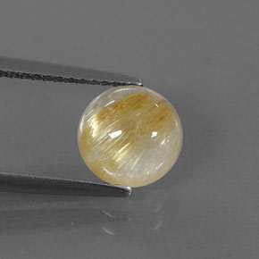 Cuarzo rutilado amarillo natural de 2,02 ct, transparente, transparente / translúcido