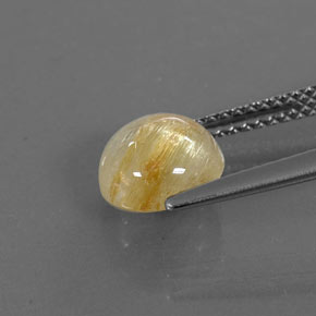 Cuarzo rutilado amarillo natural de 2,02 ct, transparente, transparente / translúcido