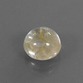 Cuarzo rutilado amarillo natural de 2,41 ct, corte redondo, transparente