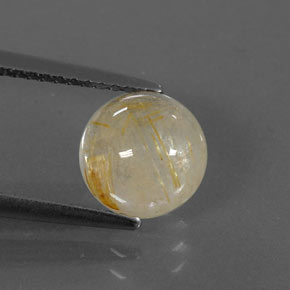 Cuarzo rutilado amarillo natural de 2,21 ct, transparente, transparente / translúcido