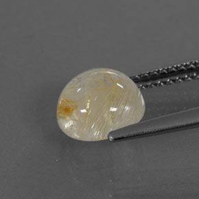Cuarzo rutilado amarillo natural de 2,21 ct, transparente, transparente / translúcido