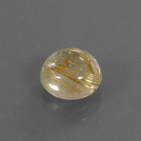 Cuarzo rutilado amarillo natural de 2,00 ct, corte redondo, transparente