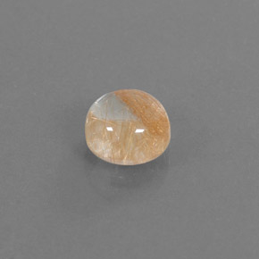 Cuarzo rutilado amarillo natural de 1,55 ct, corte redondo, transparente