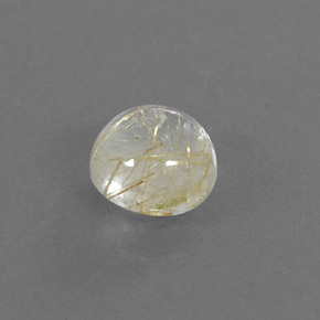 Cuarzo rutilado amarillo natural de 1,19 ct, corte redondo, transparente