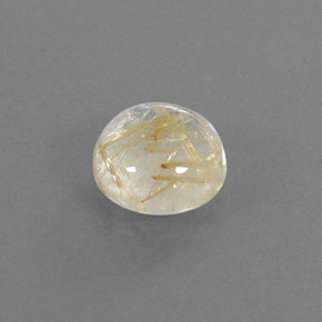 Cuarzo rutilado amarillo natural de 1,33 ct, corte redondo, transparente