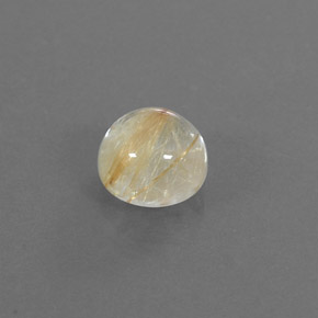 Cuarzo rutilado amarillo natural de 1,81 ct, corte redondo, transparente