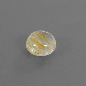 Cuarzo rutilado amarillo natural de 1,61 ct, corte redondo, transparente