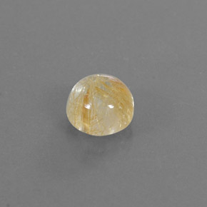 Cuarzo rutilado amarillo natural de 1,48 ct, corte redondo, transparente