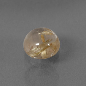 Cuarzo rutilado amarillo natural de 1,40 ct, corte redondo, transparente