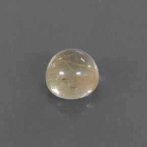 Cuarzo rutilado amarillo natural de 1,62 ct, corte redondo, transparente