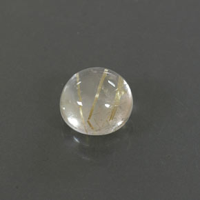 Cuarzo rutilado amarillo natural de 1,50 ct, corte redondo, transparente