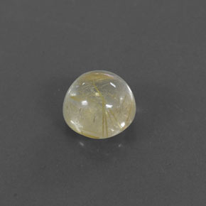Cuarzo rutilado amarillo natural de 1,39 ct, corte redondo, transparente