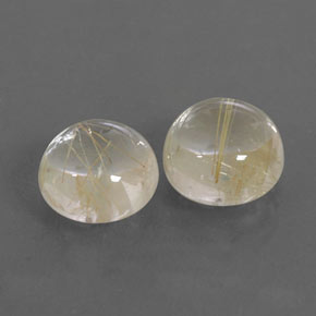 Gemas de cuarzo rutilado amarillo natural de  ct, corte redondo, transparente