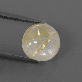 Cuarzo rutilado amarillo natural de 2,59 ct, transparente, transparente / translúcido