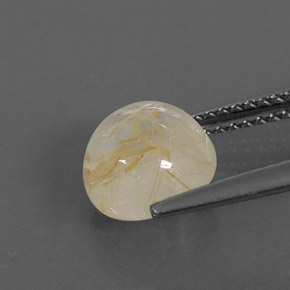 Cuarzo rutilado amarillo natural de 2,59 ct, transparente, transparente / translúcido