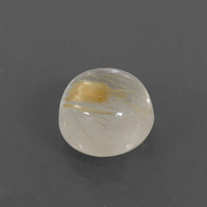 Cuarzo rutilado amarillo natural de 2,63 ct, corte redondo, transparente