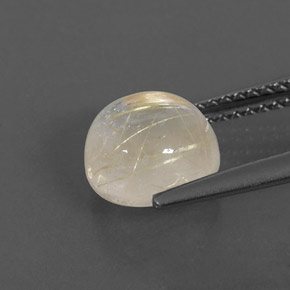 Cuarzo rutilado amarillo natural de 2,63 ct, corte redondo, transparente