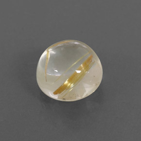Cuarzo rutilado amarillo natural de 2,74 ct, corte redondo, transparente