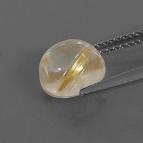 Cuarzo rutilado amarillo natural de 2,74 ct, corte redondo, transparente