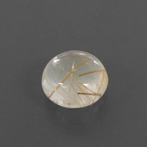 Cuarzo rutilado amarillo natural de 1,99 ct, corte redondo, transparente