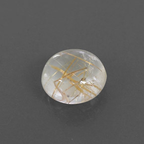 Cuarzo rutilado amarillo natural de 1,78 ct, corte redondo, transparente