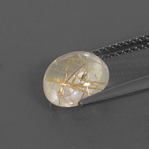 Cuarzo rutilado amarillo natural de 1,78 ct, corte redondo, transparente