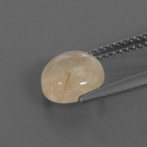 Cuarzo rutilado amarillo natural de 1,72 ct, corte redondo, transparente