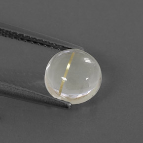 Cuarzo rutilado amarillo natural de 1,57 ct, corte redondo, transparente