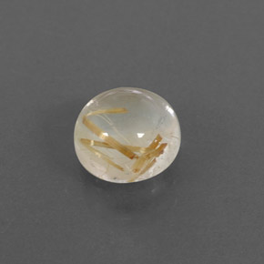 Cuarzo rutilado amarillo natural de 1,66 ct, corte redondo, transparente