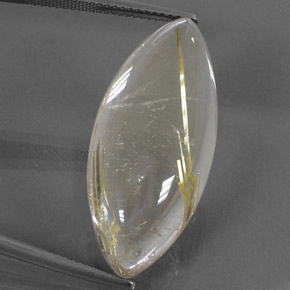 Cuarzo rutilado oro natural de 26,24 ct, marquesa, transparente