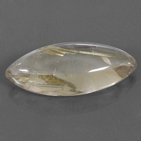Cuarzo rutilado oro natural de 26,24 ct, marquesa, transparente