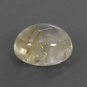 Cuarzo rutilado amarillo natural de 4,89 ct, corte óvalo, transparente
