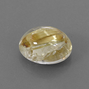 Cuarzo rutilado amarillo natural de 4,46 ct, corte óvalo, transparente
