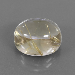 Cuarzo rutilado amarillo natural de 7,12 ct, corte óvalo, transparente