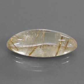 Cuarzo rutilado amarillo natural de 10,87 ct, marquesa, transparente