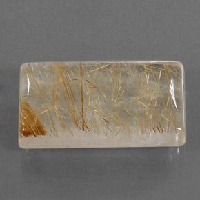 Cuarzo rutilado amarillo natural de 29,39 ct, baguette, transparente