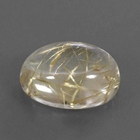 Cuarzo rutilado amarillo natural de 7,87 ct, corte óvalo, transparente