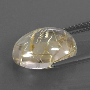 Cuarzo rutilado amarillo natural de 7,87 ct, corte óvalo, transparente