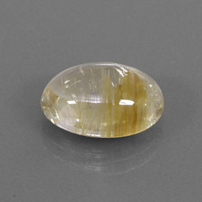 Cuarzo rutilado amarillo natural de 5,68 ct, corte óvalo, transparente
