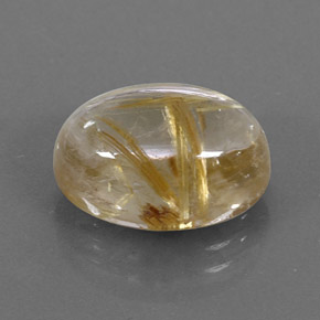 Cuarzo rutilado amarillo natural de 7,07 ct, corte óvalo, transparente