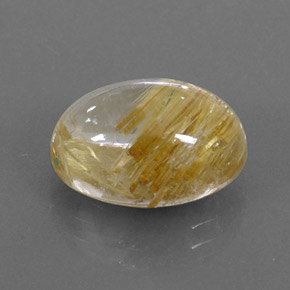 Cuarzo rutilado amarillo natural de 6,93 ct, corte óvalo, transparente