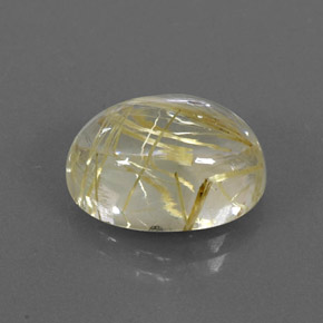 Cuarzo rutilado amarillo natural de 7,25 ct, corte óvalo, transparente