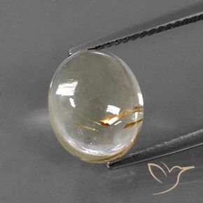 5.03ct Natural Marrón-dorado muy claro Cuarzo rutilo, Ovalada, Transparente