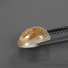 Cuarzo rutilado amarillo natural de 2,11 ct, transparente, transparente / translúcido