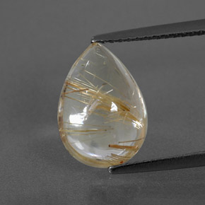 Cuarzo rutilado amarillo natural de 4,02 ct, transparente, transparente / translúcido