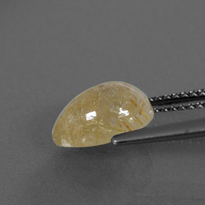 Cuarzo rutilado amarillo natural de 2,35 ct, transparente, transparente / translúcido