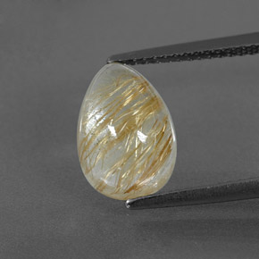 Cuarzo rutilado amarillo natural de 3,53 ct, transparente, transparente / translúcido