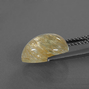 Cuarzo rutilado amarillo natural de 3,53 ct, transparente, transparente / translúcido